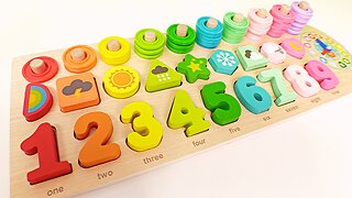 Best Learning Numbers & Counting Shapes Activity Puzzle Toddler Learning Video!