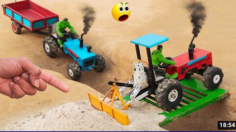 Diy Mini Tractor Sand loading new technology science Project | Trolley Loading