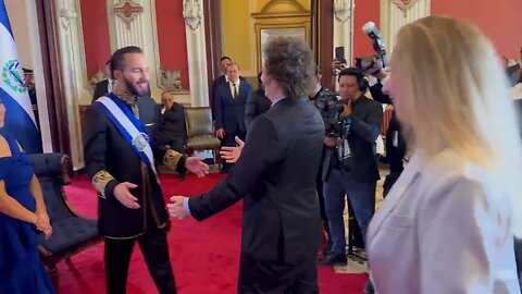 🇸🇻 El Salvador President Nayib Bukele meets Argentina President Javier Milei 🇦🇷🤗 👀