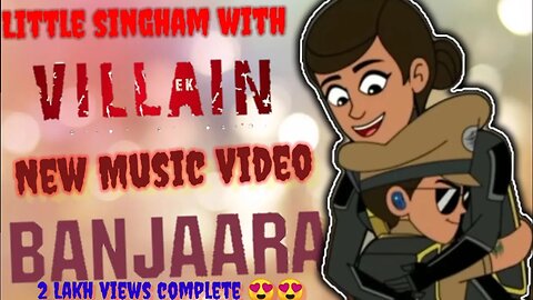 Little singham Ek Villain song with little singham Banjara song #viral #littlesingham #viralvideo