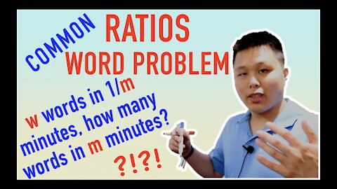 Ratios (Rate/Time) - Practice Problem | CAVEMAN CHANG