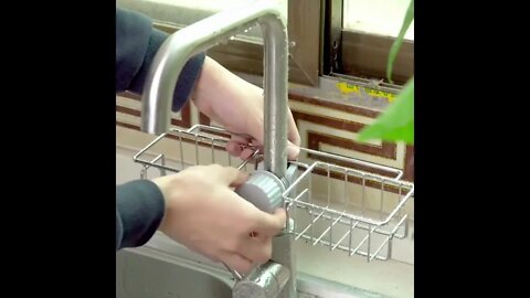 kitchen dish drainer rack | dish drying rack over sink | Adjustable Dish Drying Rack #short4