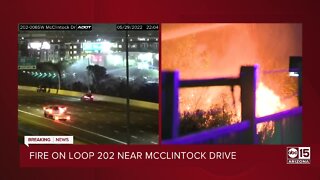 Brush fire causes lane closures on L-202 near McClintock