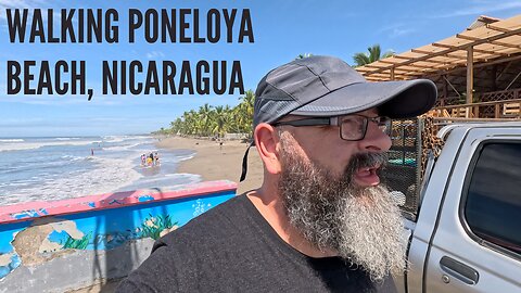 Walking #Playa #Poneloya #Beach Near #Leon #Nicaragua