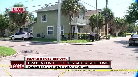 Juvenile dies after reportedly being shot by sibling in Bradenton