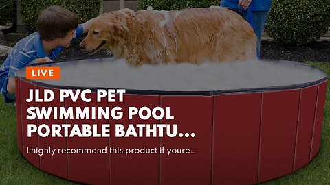 JLD PVC Pet Swimming Pool Portable Bathtub Collapsible Water Pond Pool Foldable Dogs Bathing Tu...