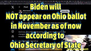 Biden will NOT appear on Ohio ballot in November as of now according to Ohio Secretary of State-540
