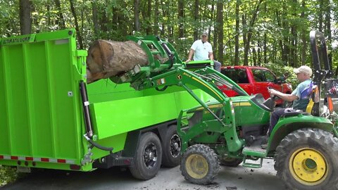 From Logs to Hardwood Floor! Deere 3033R and BWise Ultimate Dump Trailer