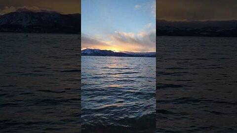 Winter sunset in Lake Tahoe