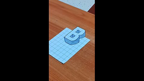 capital Letter B in 3d drawing for beginners
