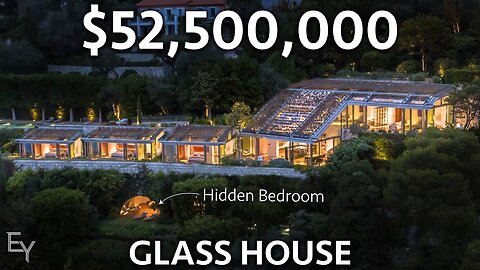 Touring a $52,500,000 BATMAN Inspired Glass and Steel Mansion Hidden Bedrooms