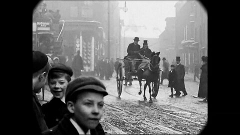 Jan 1902 - Street Scenes in Downtown Halifax, England (VERSION 2)