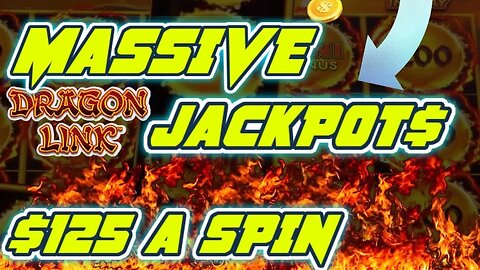 Multiple Massive Orb Jackpots Playing High Limit $125 Dragon Link Spins!