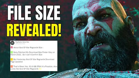 God Of War Ragnarok PS4 Size REVEALED! - It's Very Big