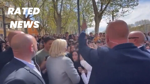 Marine Le Pen Welcomed by Young Supporters in France