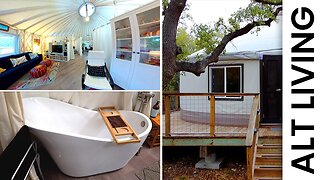 Luxurious Tiny House Yurt Tour in Texas Hill Country | Airbnb Tiny Home Tours