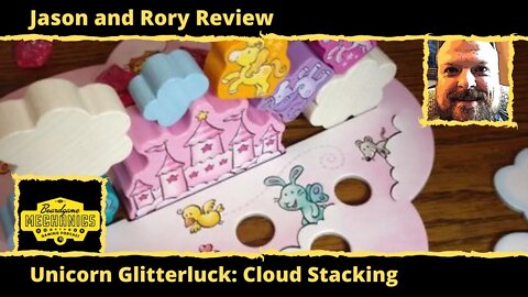 Jason's Board Game Diagnostics of Unicorn Glitterluck Cloud Stacking with Rory