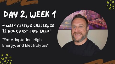 Day 2, Week 1 - 4 Week Fasting Challenge - "Fat Adaptation, High Energy, & Electrolytes"