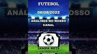 PALPITES DE FUTEBOL PARA HOJE (TERÇA) PALPITES DE FUTEBOL PARA O DIA 06 09 2022 #shorts