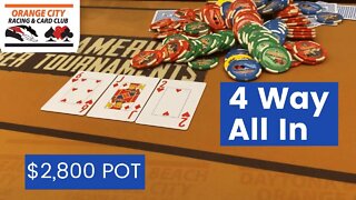 FOUR WAY ALL IN - Kyle Fischl Poker Vlog Ep 64