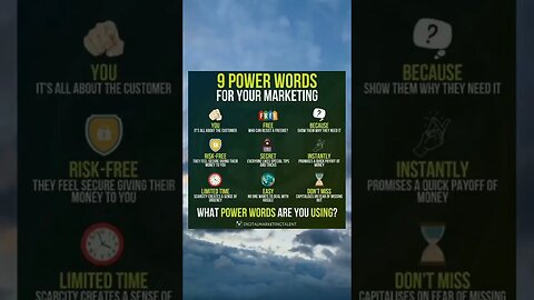 Unlock Marketing Success with These 9 Power Words!#marketing #financialsuccess