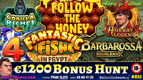 €1200 SLOTS BONUS HUNT - Leprechaun's Vault, Viking Fury, Gorilla Riches & more