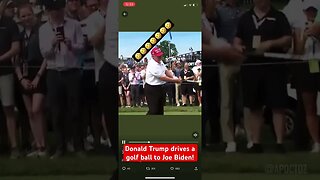 Donald Trump drives a golf ball to Joe Biden! #golf #donaldtrump #joebiden #tomgillisgolf