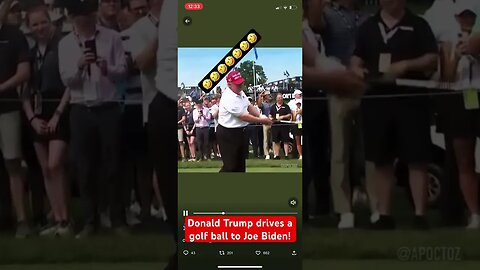 Donald Trump drives a golf ball to Joe Biden! #golf #donaldtrump #joebiden #tomgillisgolf