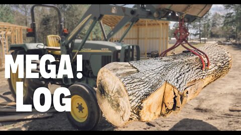 MEGA 1 Ton Red Oak Log Removal By Hand!