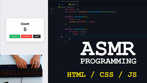 ASMR Programming - Count in HTML CSS and JavaScript