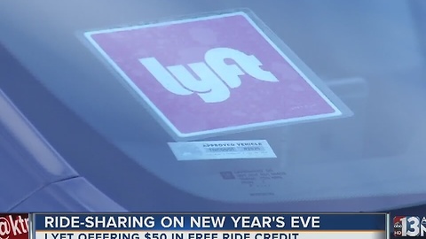 Lyft offering free rides on New Year's Eve