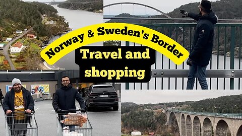 Border between Norway and Sweden. Travel and shopping vlog. Groceries in Sweden.