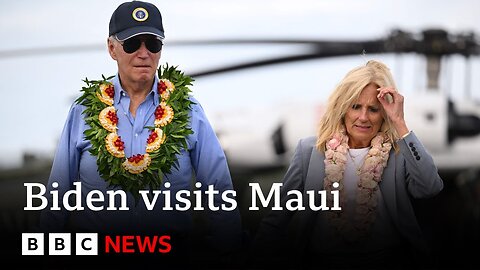 US President Joe Biden visits Maui after wildfires - BBC News