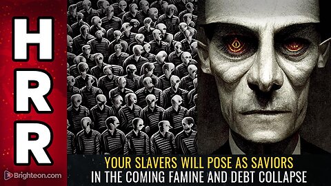 Your SLAVERS will pose as SAVIORS in the coming famine and debt collapse