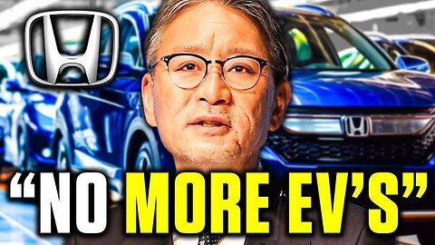 HUGE NEWS! HONDA CEO SHOCKS ALL EV MAKERS!