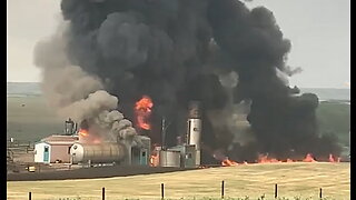 La foudre met le feu à une installation pétrolière