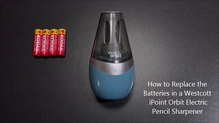 How to Replace the Batteries in a Westcott iPoint Orbit Electric Pencil Sharpener