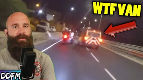 Idiot In A Van Attacks Motorcycle Riders
