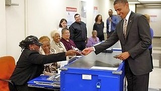 Obama gets asked for voter ID