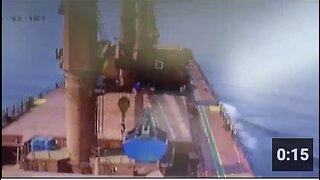 Houthi anti-ship missile hitting the Israel-bound Greek bulk carrier Zografia