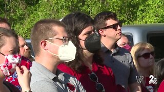 Rally held on school violence, other issues outside of Baltimore County's Board of Education meeting