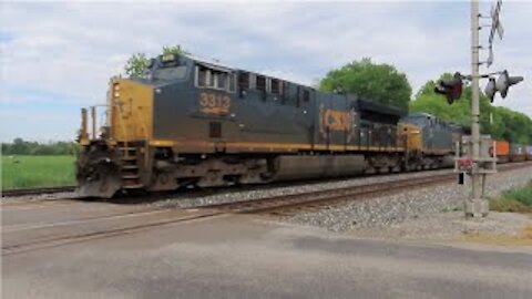 CSX Q137 Intermodal Train with Two DPU Alright from Sterling, Ohio May 22, 2021