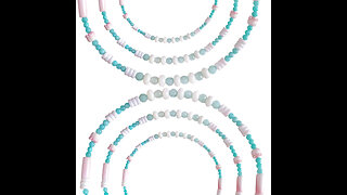 Faceted Amazonite gemstone beads shell pink Princess spiny oyster mop pendant full strand 16inch 05
