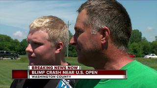 Witnesses describe seeing blimp crash near U.S. Open Golf Tournament