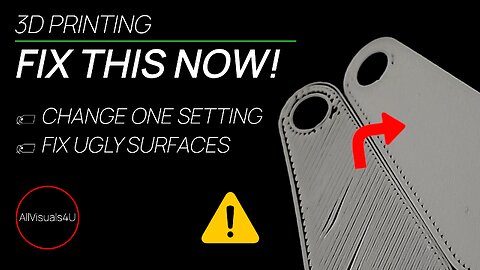 ❗ Do This To Make Better 3D Prints - Fix Ugly Surfaces With Only One Setting - 3D Print Tutorial