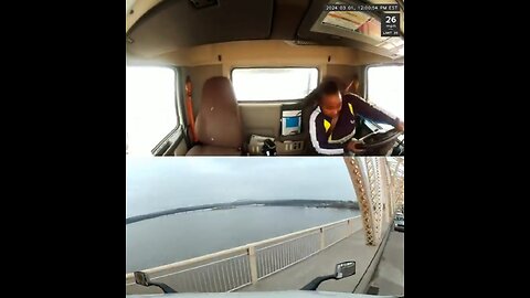 Terrifying Dashcam Video From Truck That Was Left Dangling Off Louisville Bridge