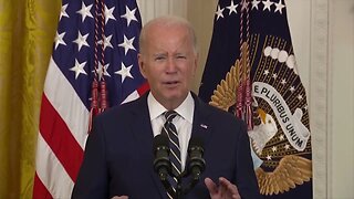 Joe Biden, Reading From Giant Teleprompter, Mumbles Unintelligibly During His Remarks