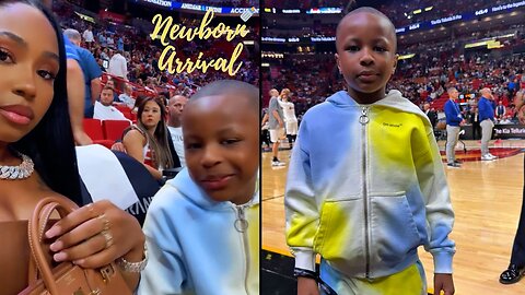 Yung Miami Gets Courtside Seats For Son Jai At The Miami Heat Game! 🏀