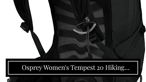 Osprey Women's Tempest 20 Hiking Backpack, Multi, WML Stealth Black