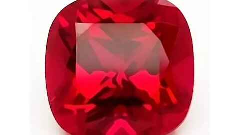 Chatham Square Cushion Cut Ruby: Lab grown square cushion cut rubies